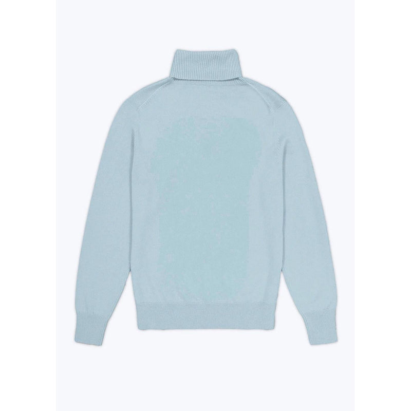 Jersey De Lana Y Cashmere Con Cuello Alto - Azul