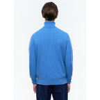 Turtleneck Wool And Cashmere Sweater - Blue