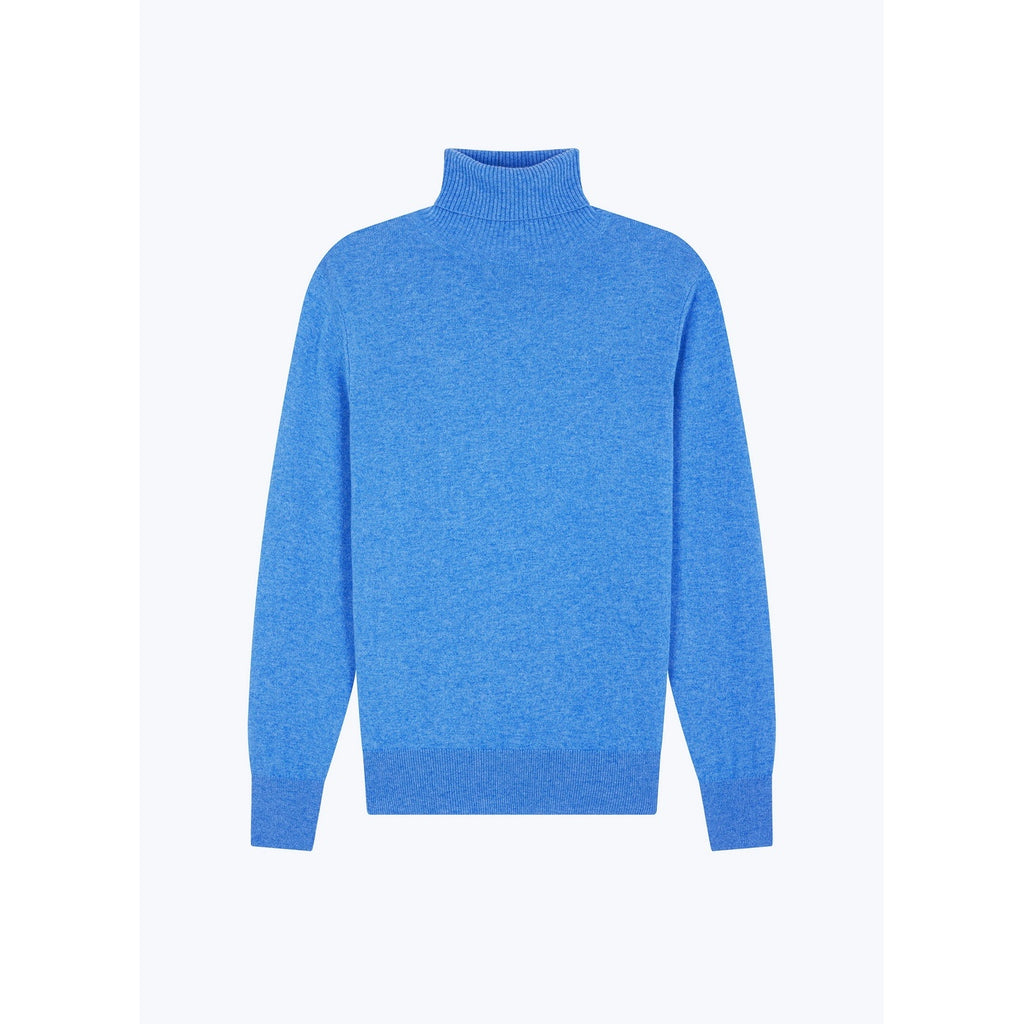 Turtleneck Wool And Cashmere Sweater - Blue