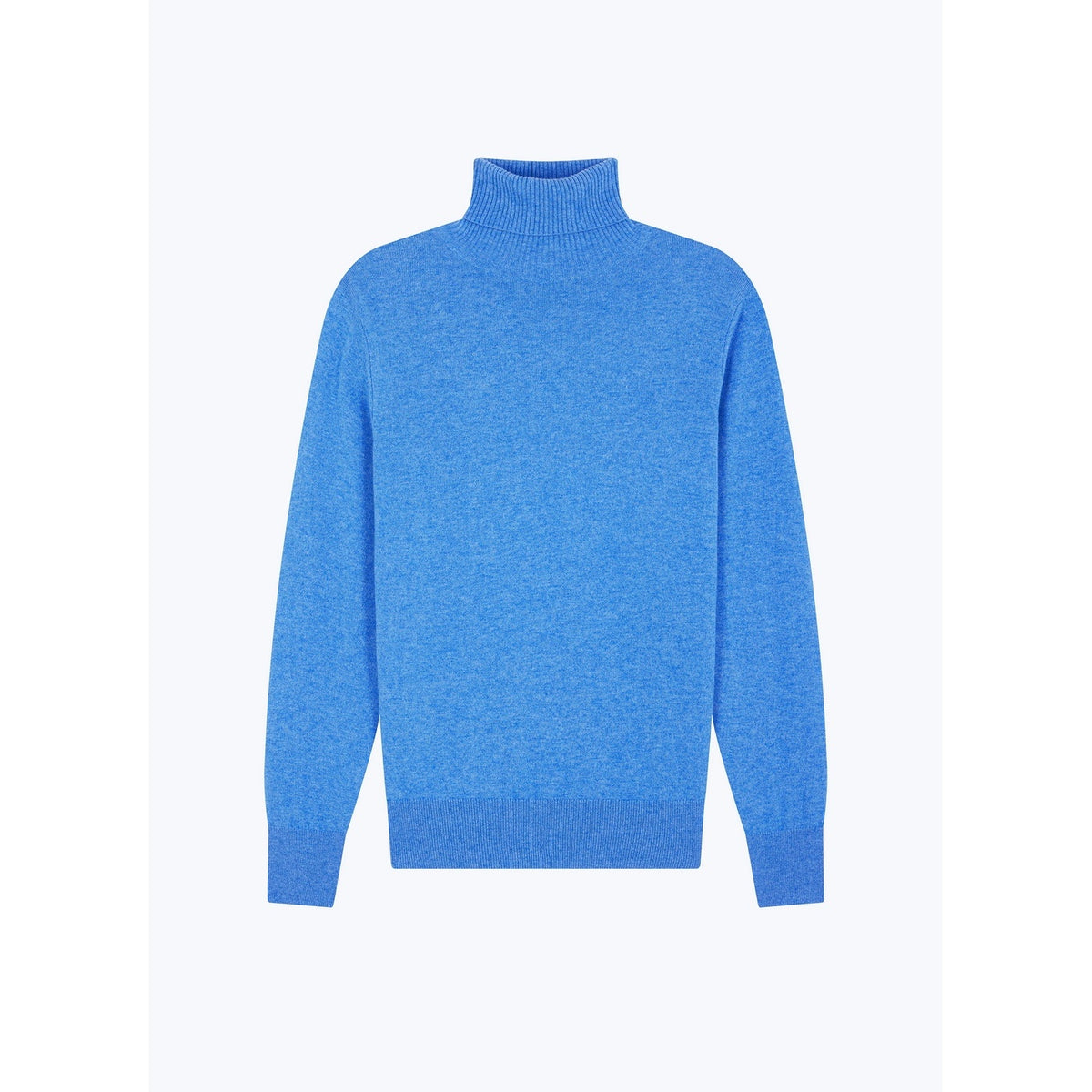 Turtleneck Wool And Cashmere Sweater - Blue