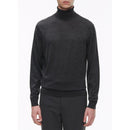 Pull Col Roulé Gris En Laine Mérinos - Gris