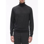 Fursac - Pull Col Roulé Gris En Laine Mérinos - Gris