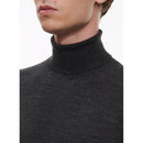 Pull Col Roulé Gris En Laine Mérinos - Gris