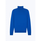 Fursac - Pull Fin À Col Roulé En Laine Mérinos - Bleu