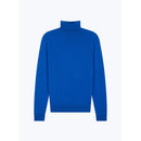 Jersey Fino De Cuello Alto En Lana Merino - Azul