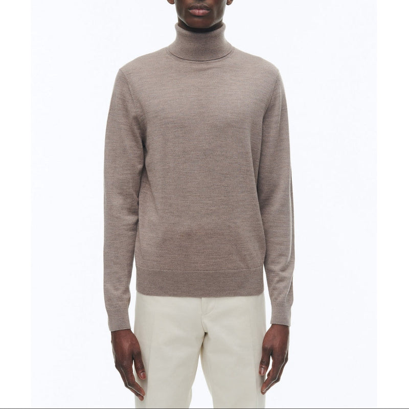 Jersey De Cuello Alto Merino Taupe 16Gg - Taupe