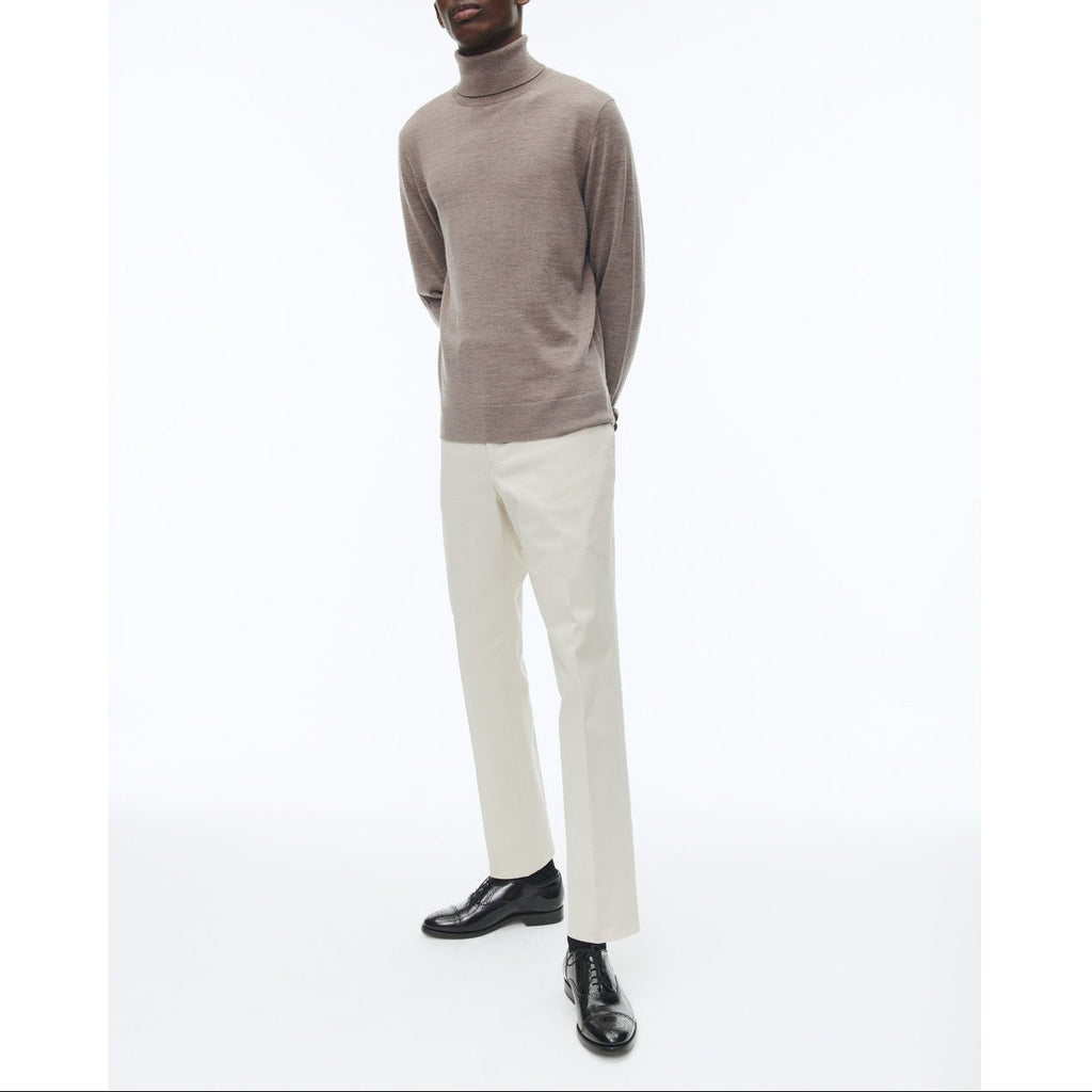 Fursac - Pull Col Roulé Mérinos Taupe 16Gg - Taupe