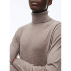 Fursac - Pull Col Roulé Mérinos Taupe 16Gg - Taupe