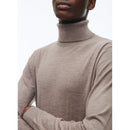 Jersey De Cuello Alto Merino Taupe 16Gg - Taupe