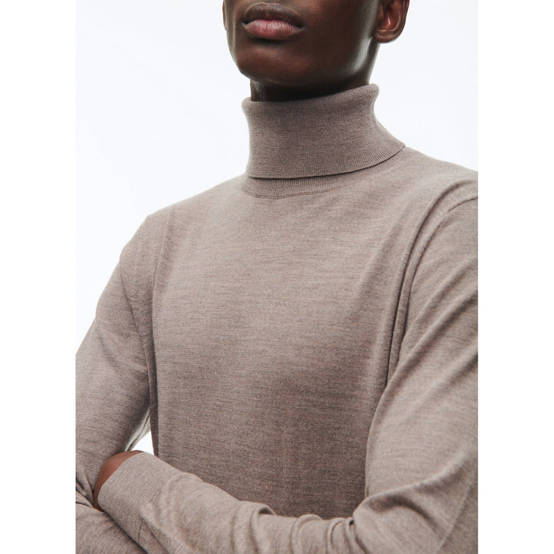 Jersey De Cuello Alto Merino Taupe 16Gg - Taupe