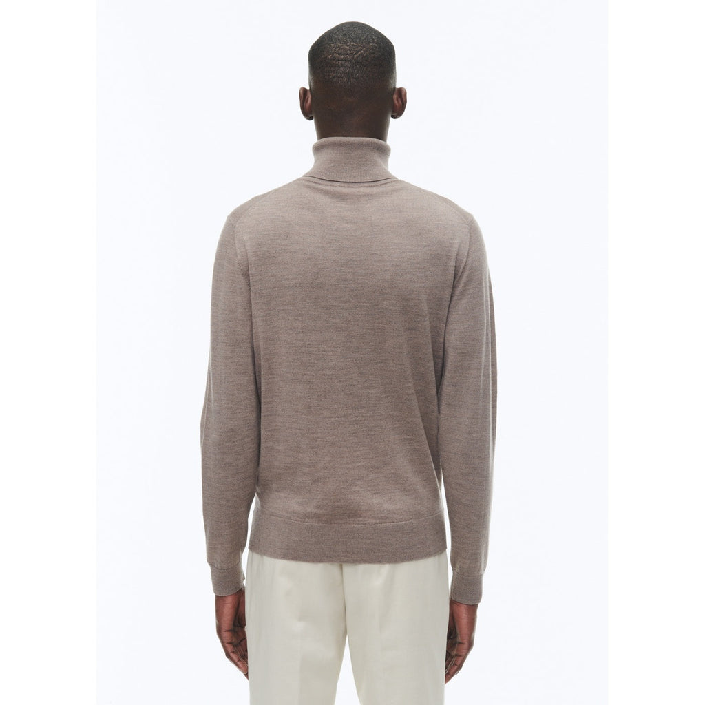 Fursac - Pull Col Roulé Mérinos Taupe 16Gg - Taupe