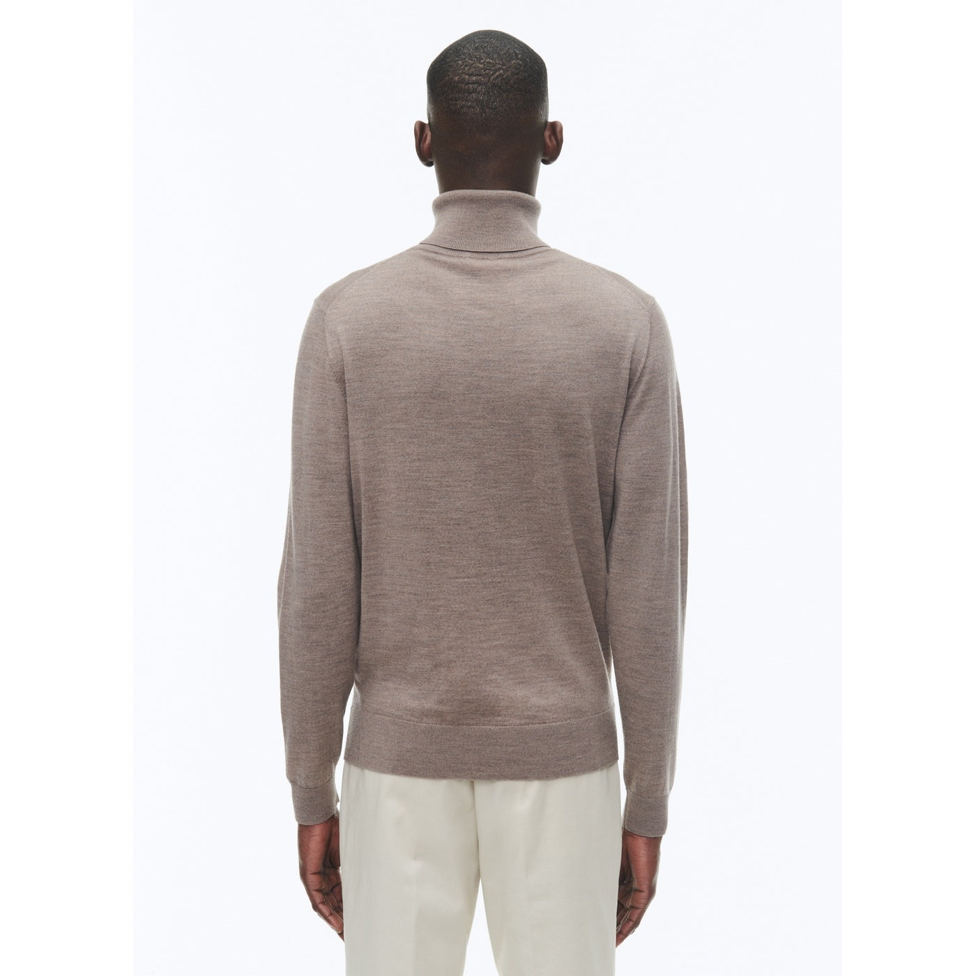 Fursac - Pull Col Roulé Mérinos Taupe 16Gg - Taupe