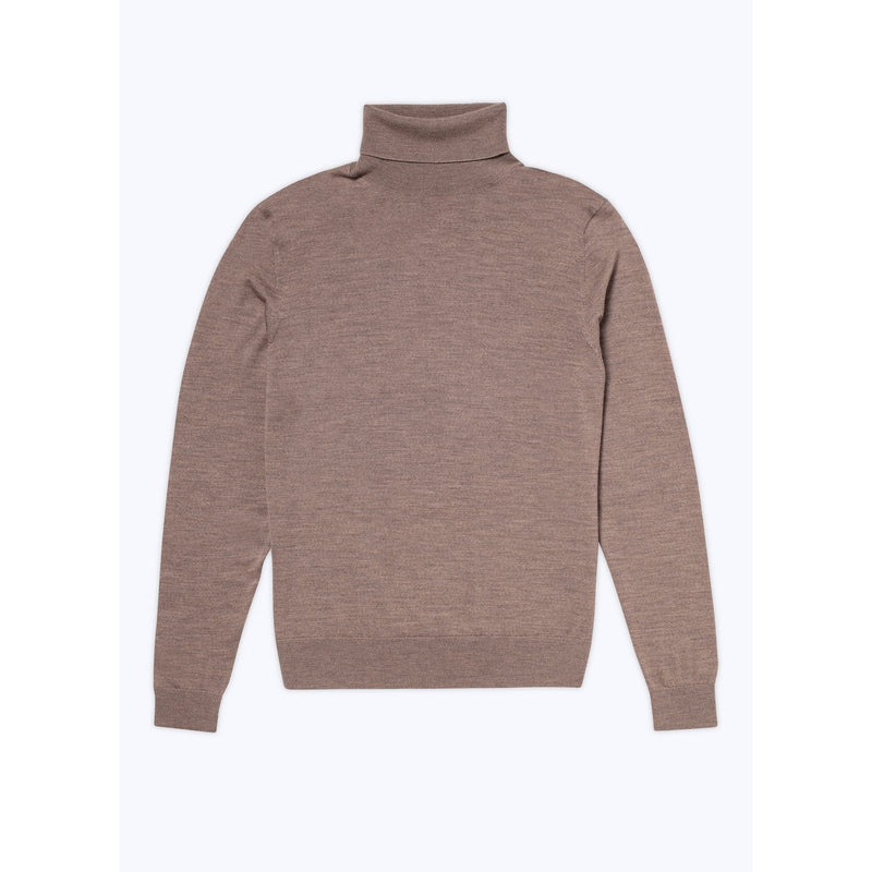 Jersey De Cuello Alto Merino Taupe 16Gg - Taupe