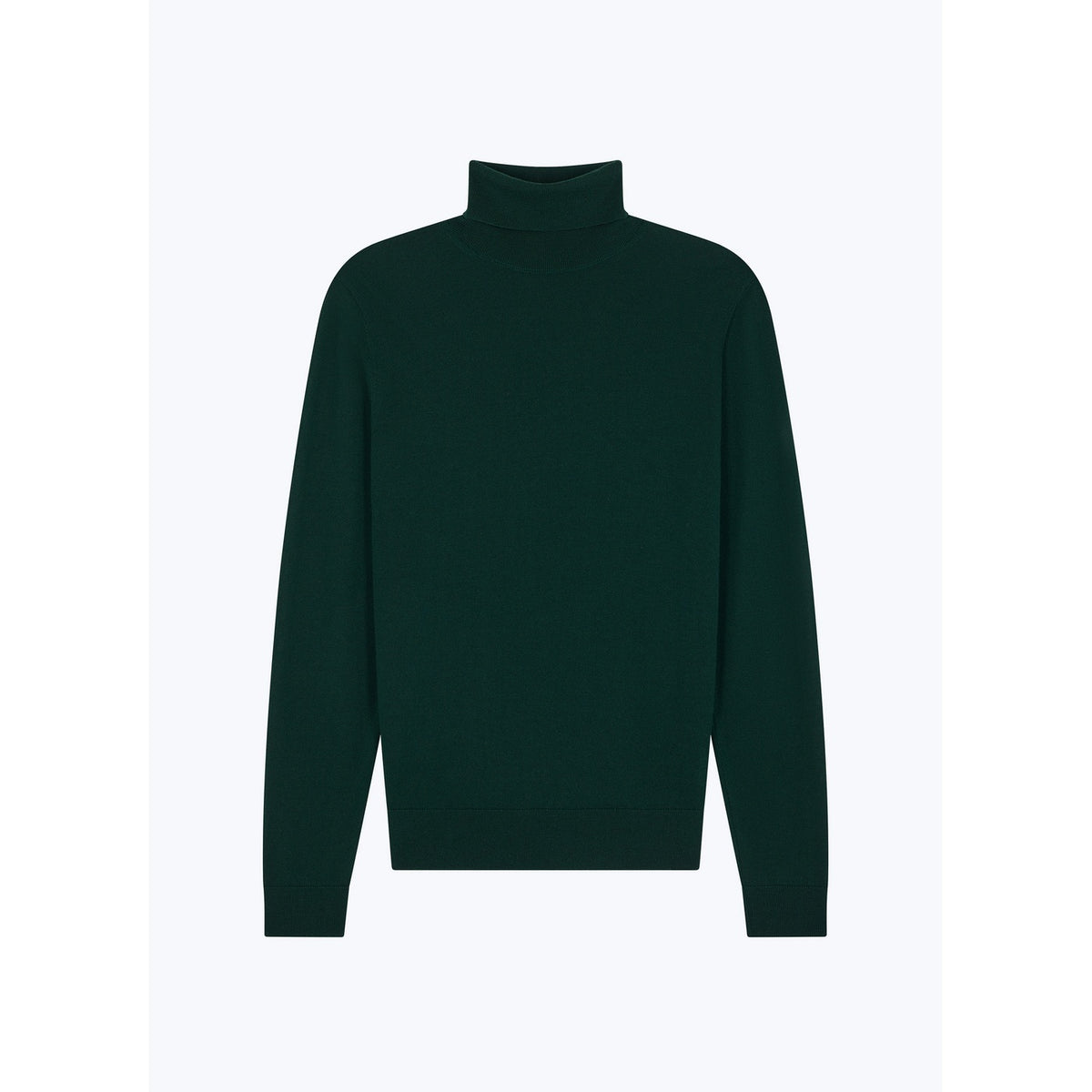 Fine Turtleneck Sweater In Merino Wool - Fir Green