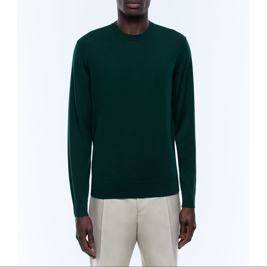 Pull En Laine Mérinos - Vert Sapin