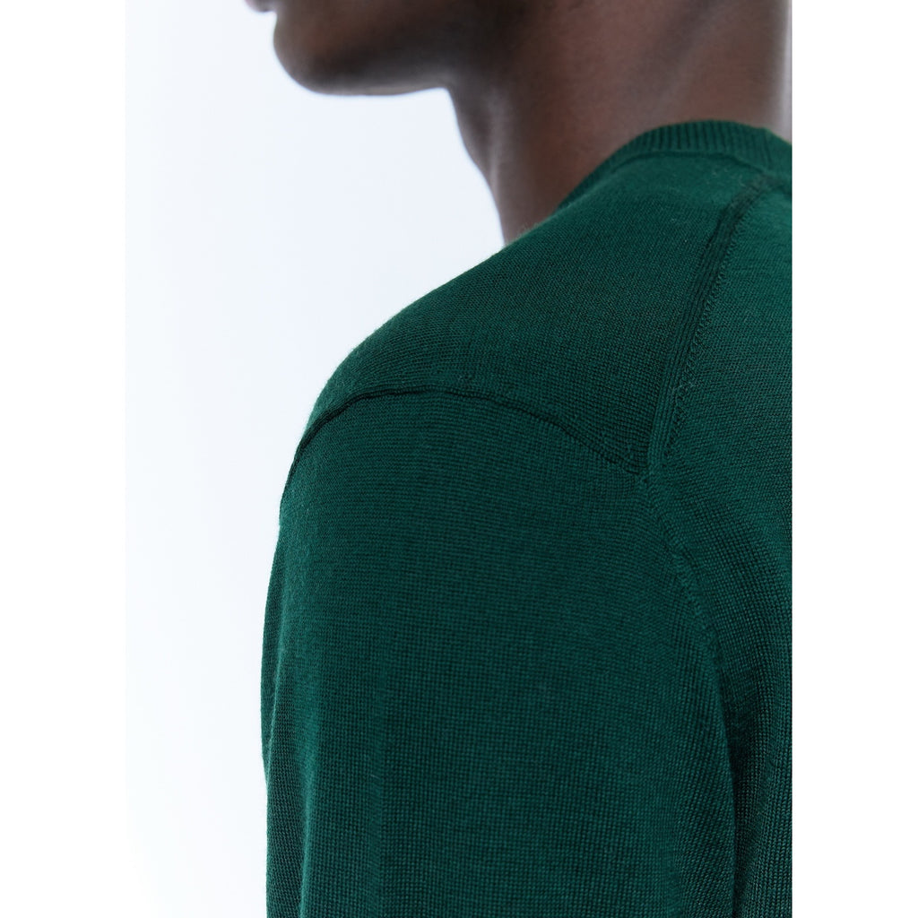 Pull En Laine Mérinos - Vert Sapin