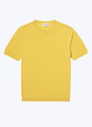 Fursac - Camiseta de algodón mercerizado amarillo