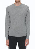 Pull Col Rond En Cachemire - Gris Chiné Moyen
