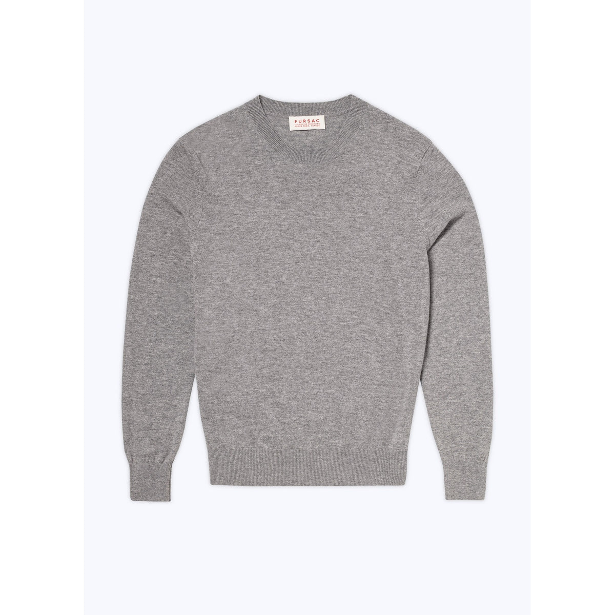 Pull Col Rond En Cachemire - Gris Chiné Moyen