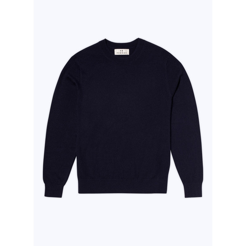 Jersey De Cashmere Con Cuello Redondo - Azul