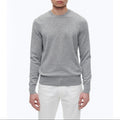 Round Neck Wool And Cashmere Sweater - Pearl Gray