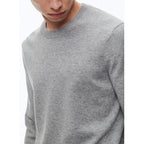 Round Neck Wool And Cashmere Sweater - Pearl Gray