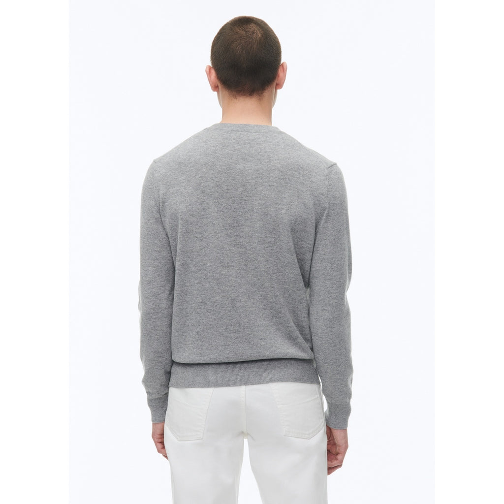 Round Neck Wool And Cashmere Sweater - Pearl Gray