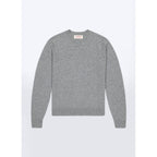 Round Neck Wool And Cashmere Sweater - Pearl Gray