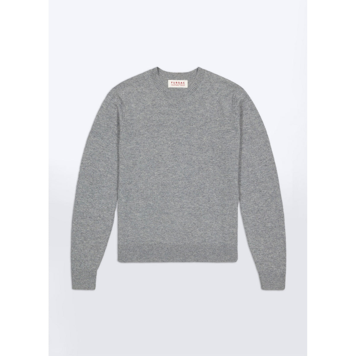 Round Neck Wool And Cashmere Sweater - Pearl Gray