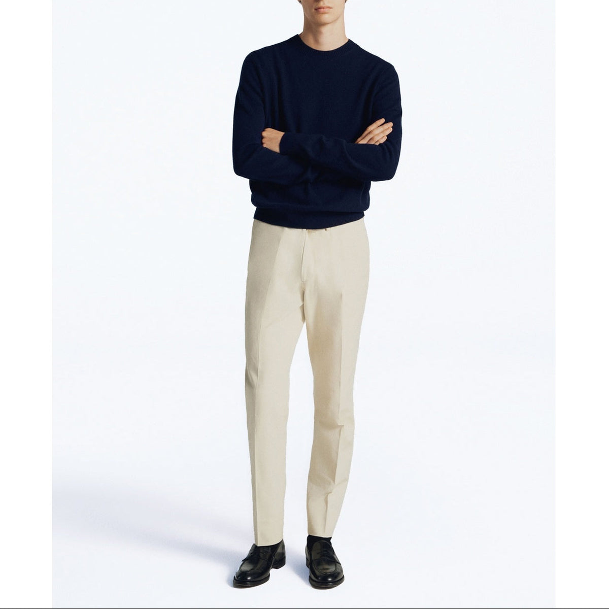 Wool And Cashmere Sweater - Navy Blue