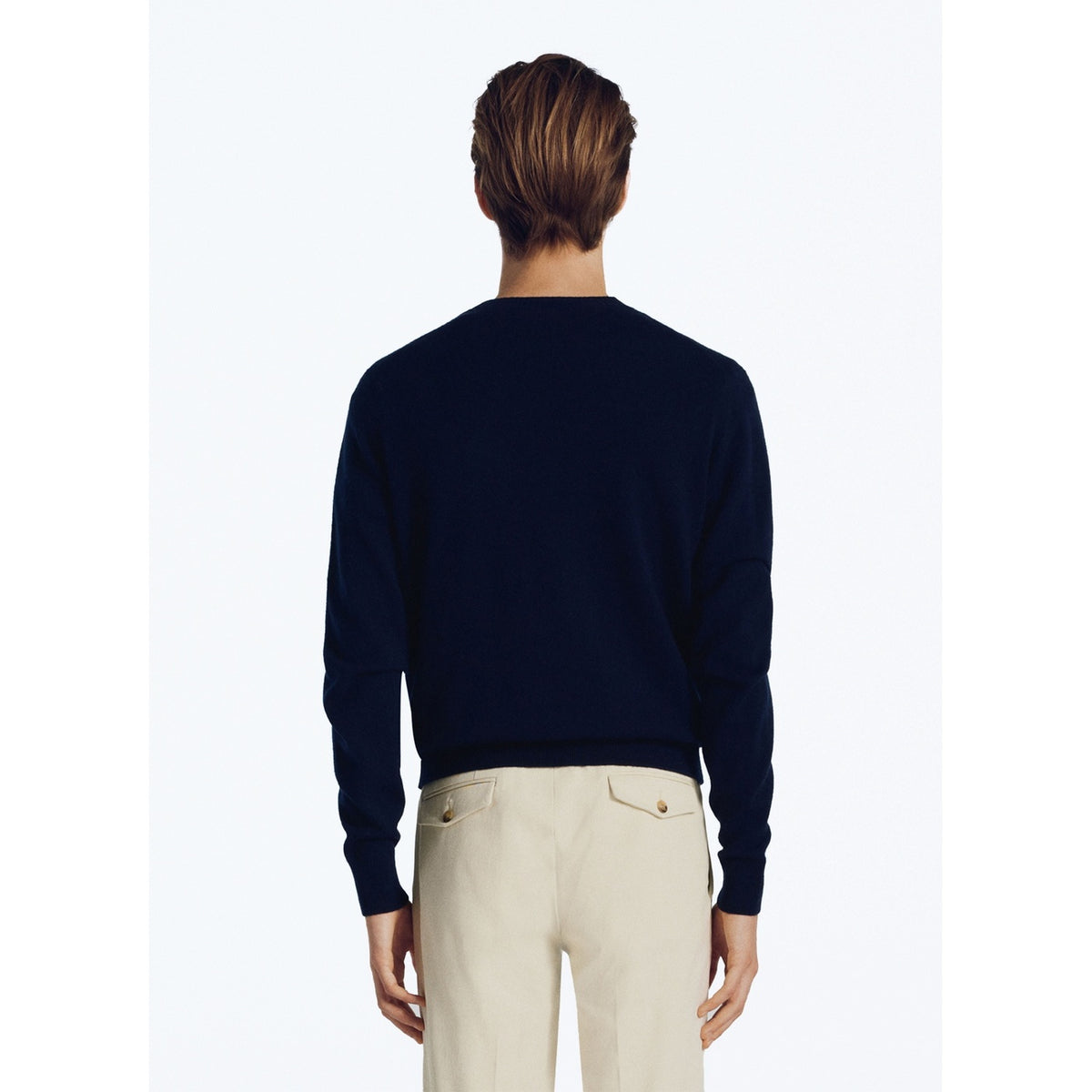 Wool And Cashmere Sweater - Navy Blue