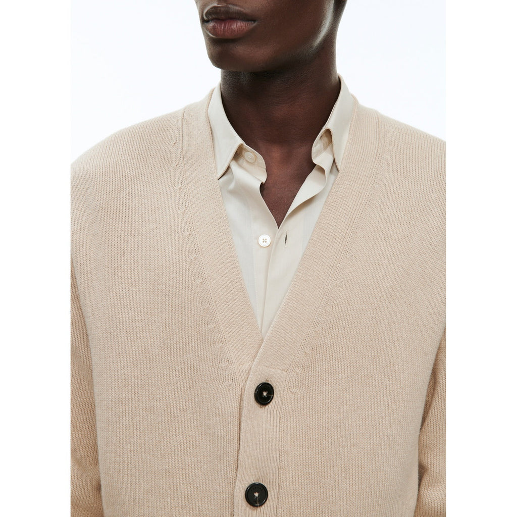 Fursac - Cardigan Beige En Coton Et Cachemire - Beige