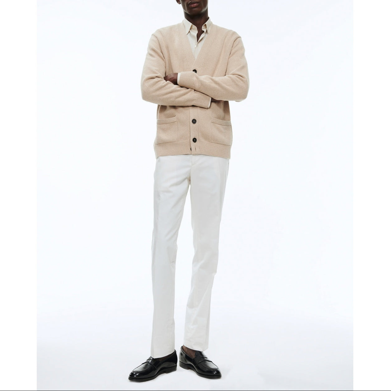 Fursac - Cardigan Beige En Coton Et Cachemire - Beige