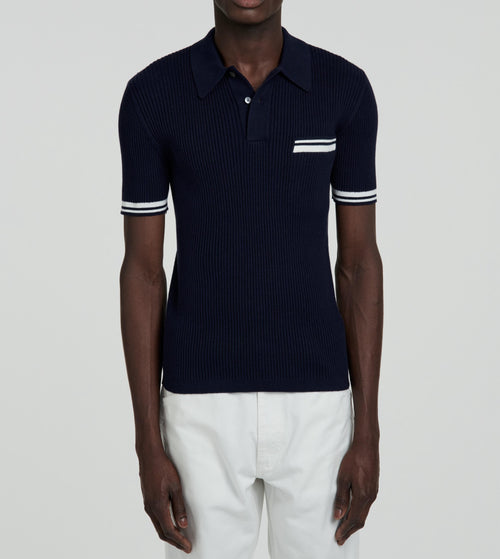 Fursac - Polo Short Sleeve Rib - Navy