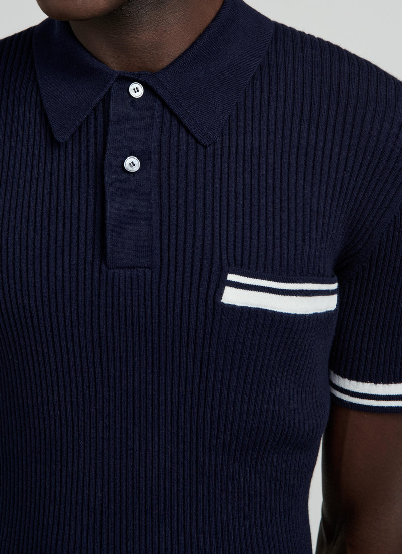 Fursac - Polo Short Sleeve Rib - Navy