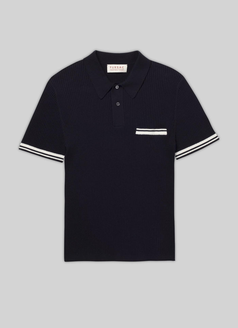 Fursac - Polo Short Sleeve Rib - Navy