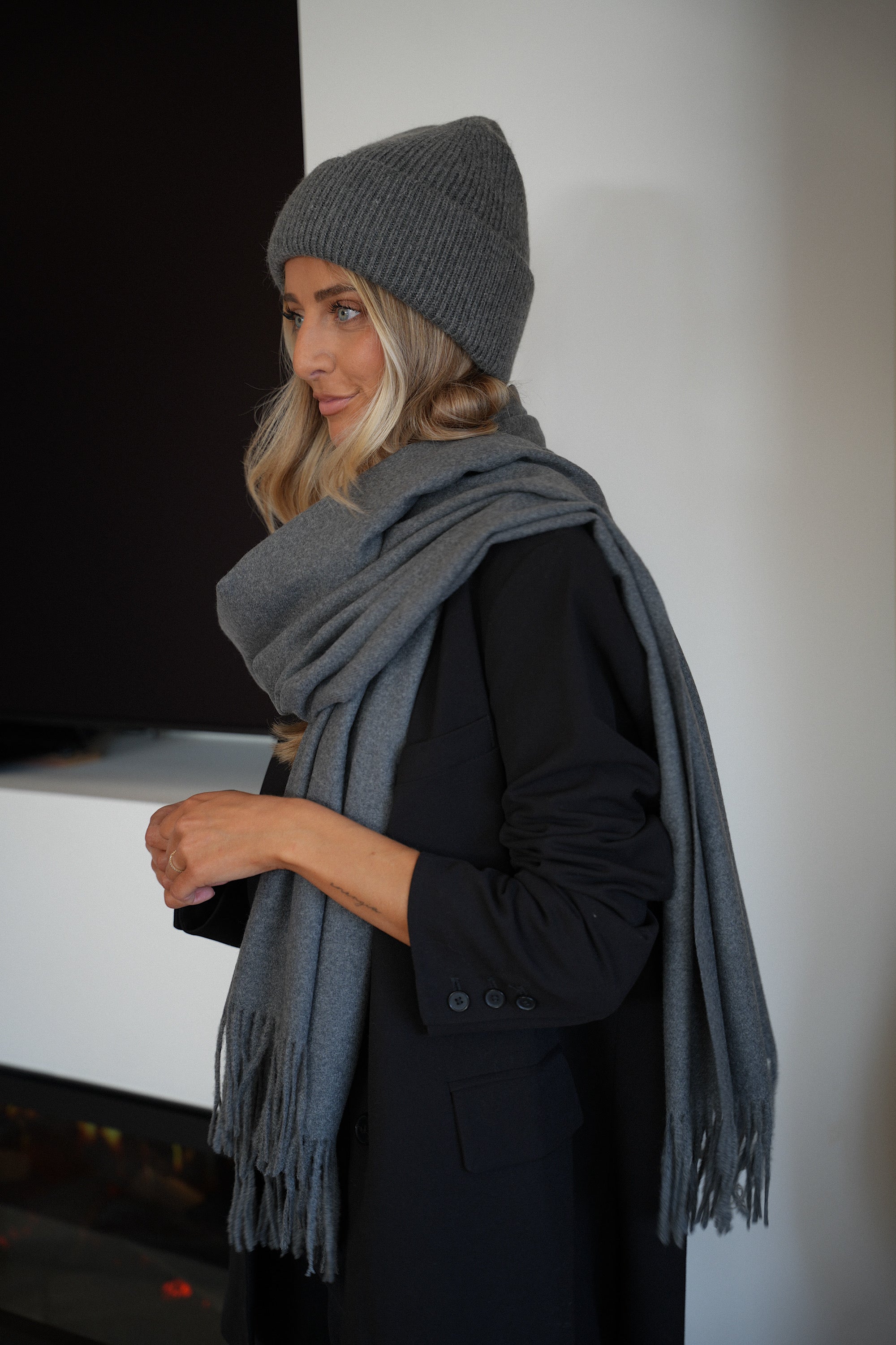 Écharpe Douce Capucine - Grise