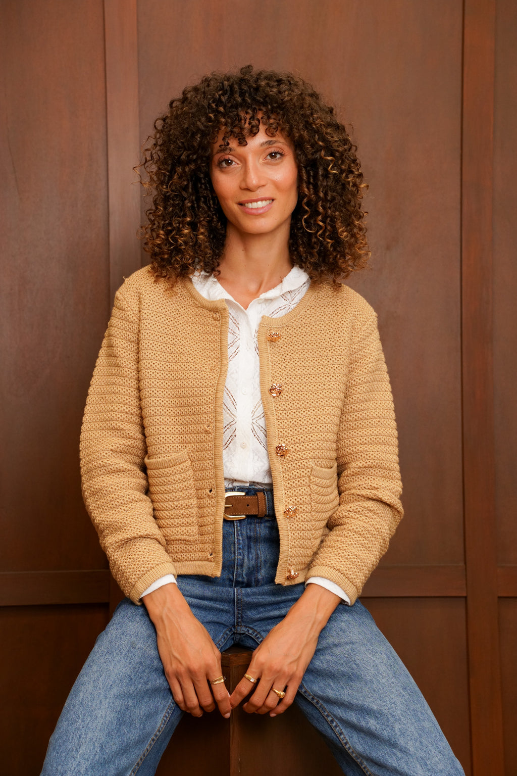 Gilet Blandine - Camel