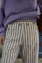 Augustin Striped Pants Camel/Lilac