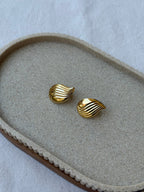 Pendientes Napier Vintage - Gotas Esculpidas Doradas