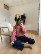 Pull En Maille À Col Rond Hortense Vieux Rose