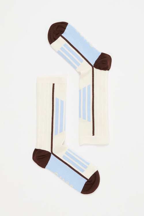 Calcetines deportivos de algodón orgánico - Alabaster Gleam