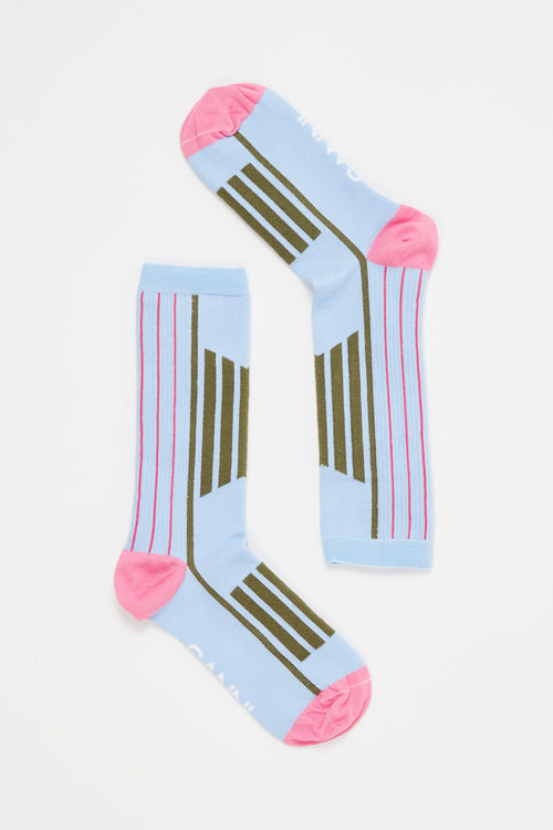 Organic Cotton Sport Socks - Brunnera Blue