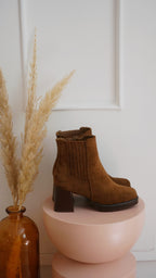 Aurore Camel Ankle Boots