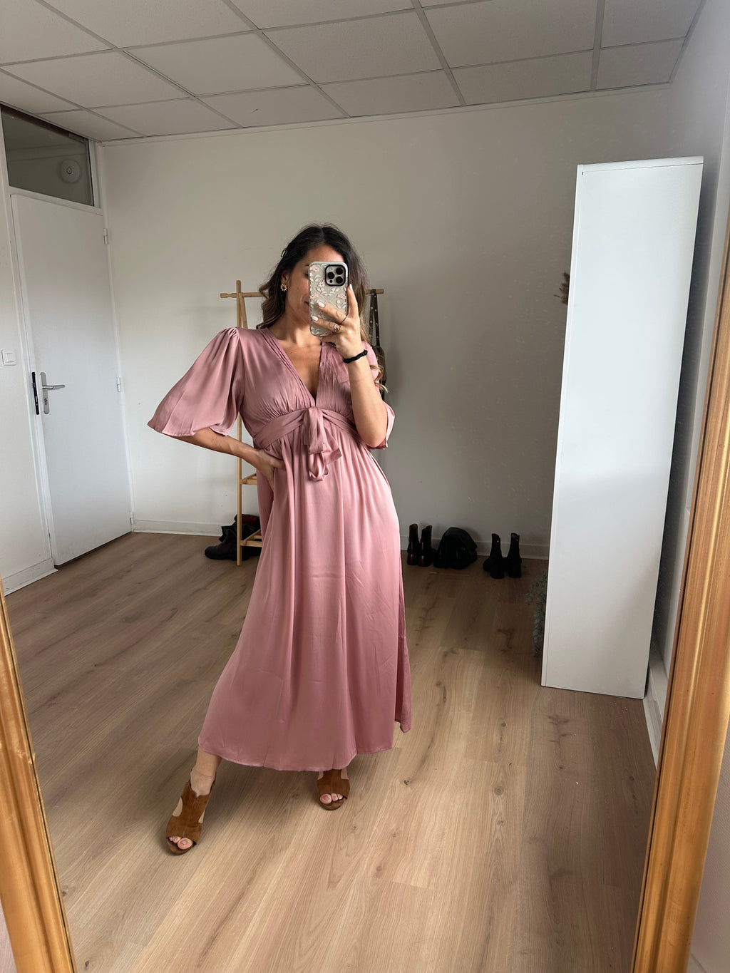 Robe Longue Suzy Vieux Rose