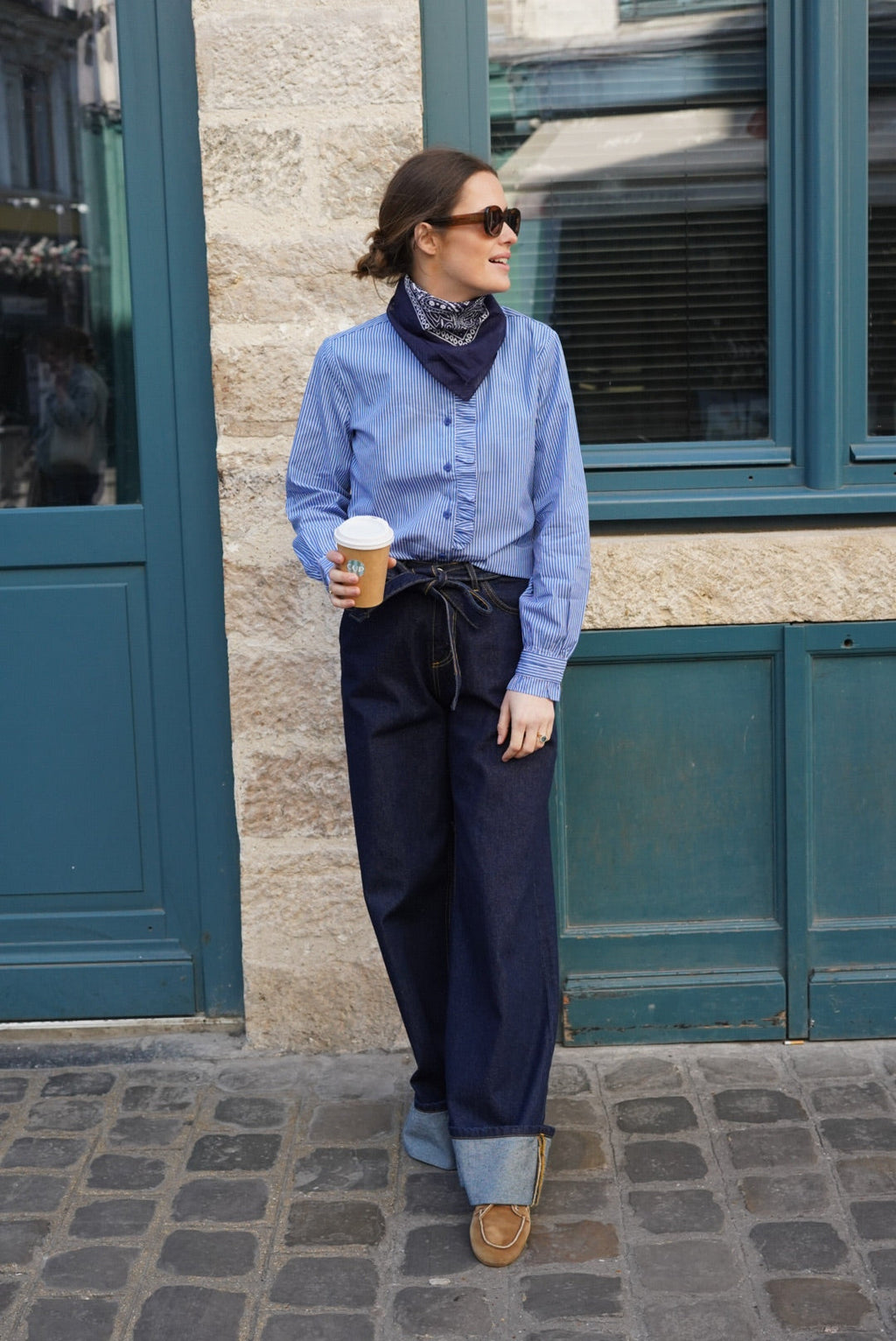 Eliott Dark Denim Wide Jeans