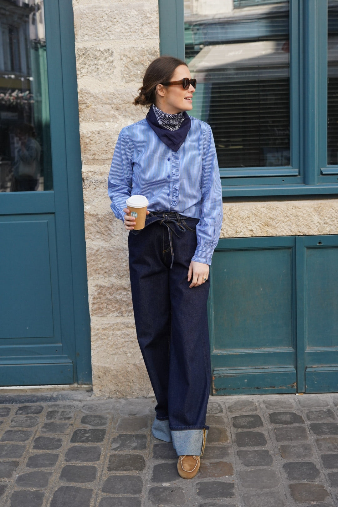 Eliott Dark Denim Wide Jeans