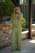 Pantalon Imprimé Yann - Vert