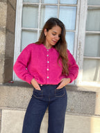 Cárdigan Charlie rosa fucsia