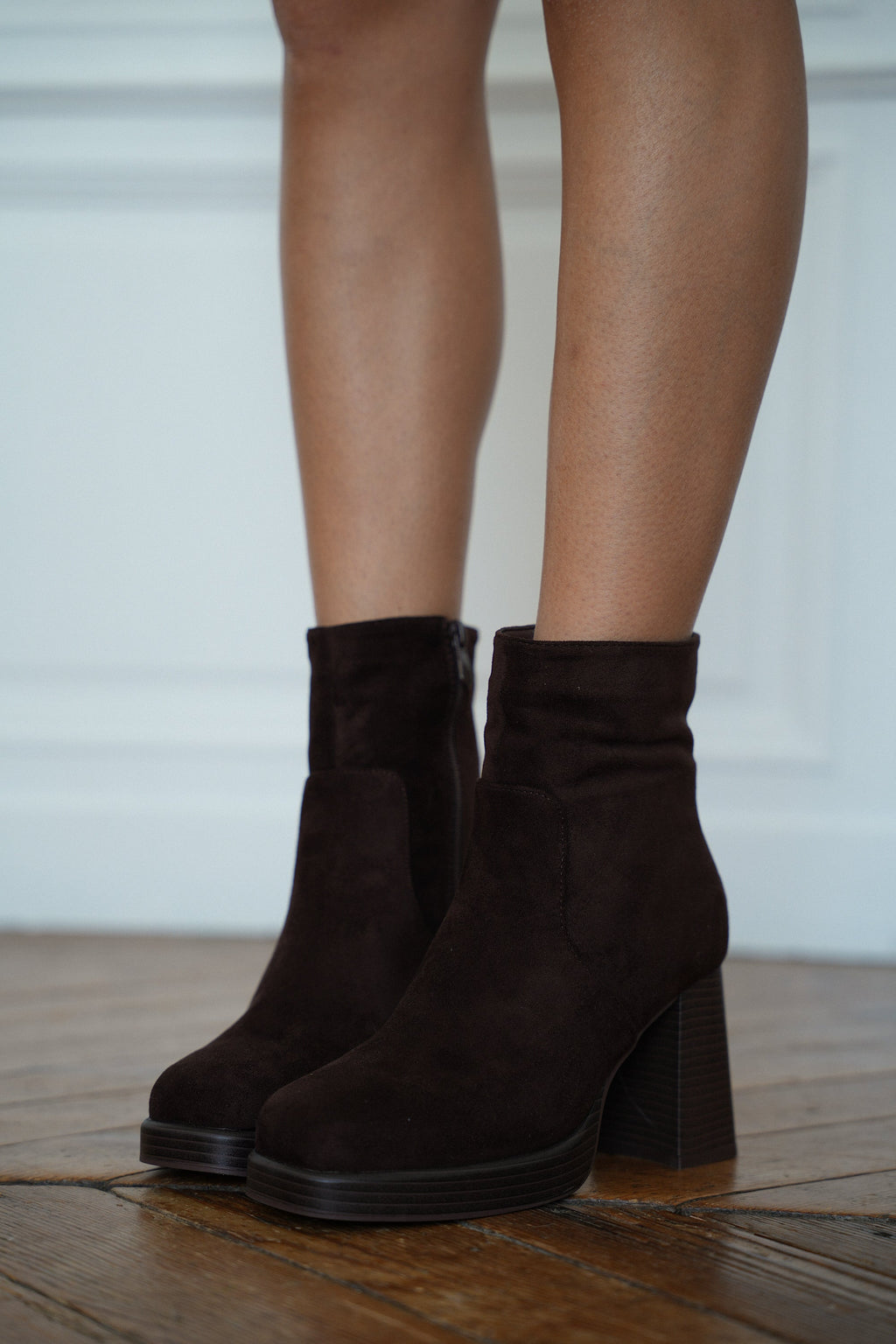 Bottines À Talons - Léonie Chocolat
